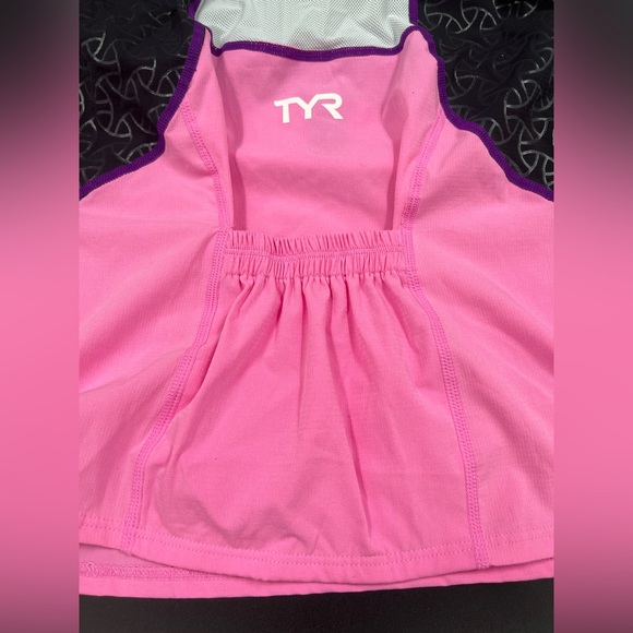 TYR Competitor Women’s Tri Singlet Athletic Tank Top Pink w/ Bra Size S - Picture 7 of 8